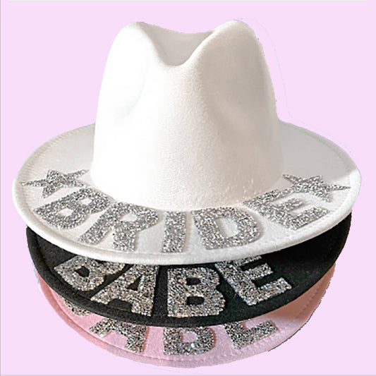 Bride Cowboy Hat, Babe Cowboy Hat, Nashville Bachelorette: White Bride Hat