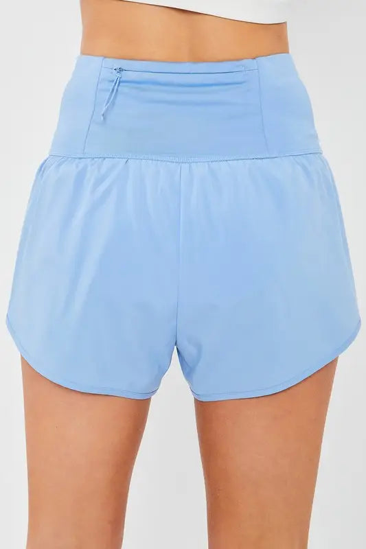 Athletic Shorts with Zippered Pocket