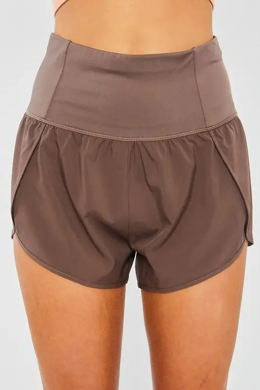 Athletic Shorts with Zippered Pocket