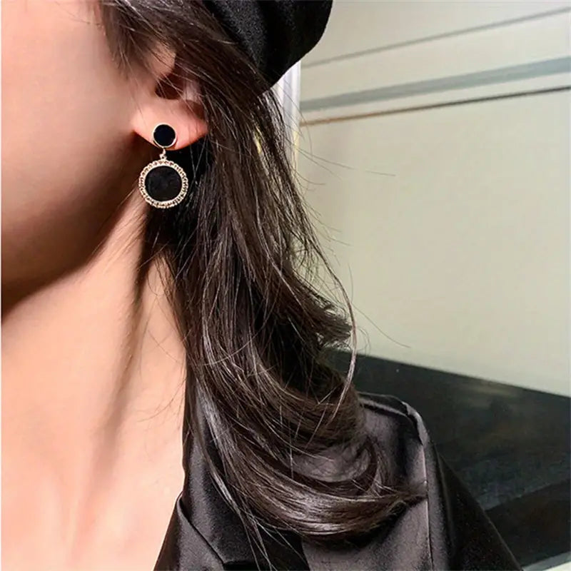 Black Zircon Earrings