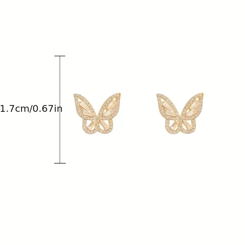 Gold Butterfly Studs